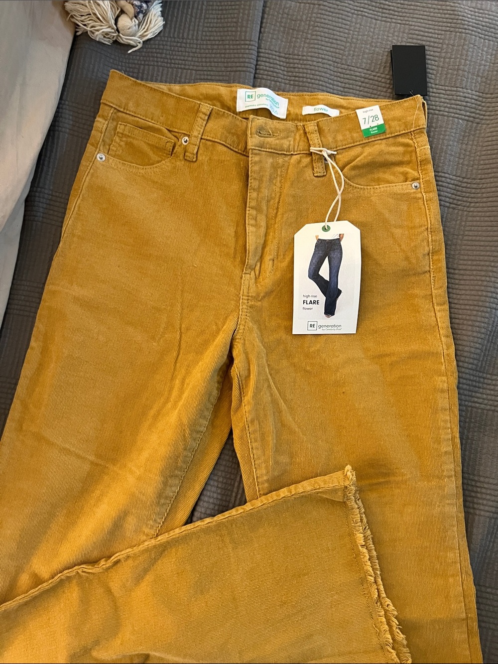 Generation High-Rise Flare Jeans – Mustard Yellow